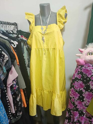 Personal Items: 3XL (EU 46), color - Yellow, Oversize, With the straps