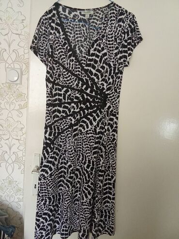 midi haljine h: A-Dress XL (EU 42), bоја - Bela, Kratkih rukava