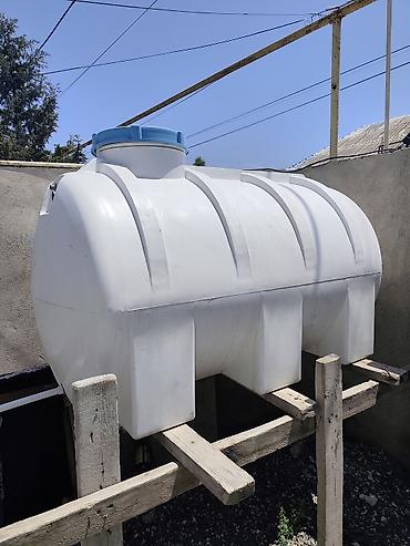 Все для дома и сада: Ağ rəngli horizontal plastik su çəni - Material: qalın divarlı — 3