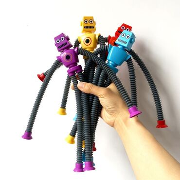 детскийе игрушки: Новые новинки телескопические присоски РОБОТ эластичная трубка РОР