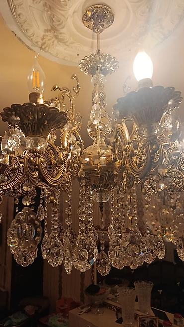 Çılçıraq, 10 və daha çox lampa, Metal
