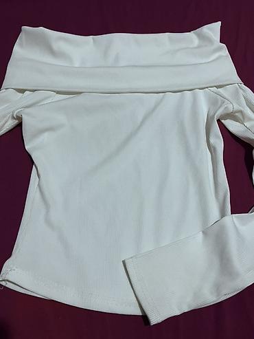 Комплекты: Комплект женской одежды 1) Топ/лонгслив белый - Трикотаж в рубчик — 1