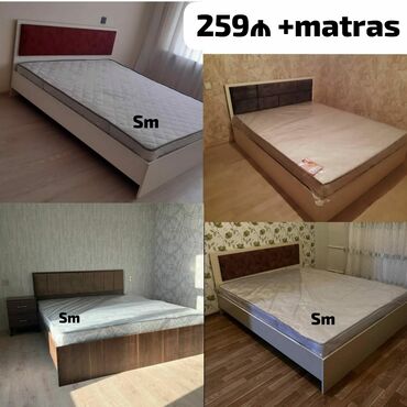 Çarpayılar: Yeni, İkinəfərlik çarpayı, Bazasız, Matras ilə, Siyirməsiz