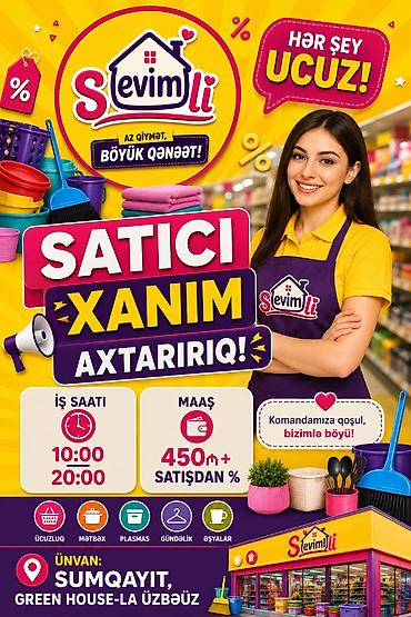 Satış məsləhətçiləri: Satış məsləhətçisi tələb olunur — 1