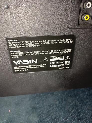 ТВ жана Видео: Смарт‑телевизор YASIN LED‑43G11K, 43" телевизор почти новый не — 2