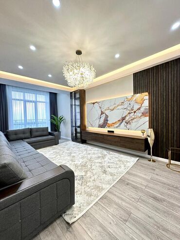 квартира в кыргызском взморье: 2 комнаты, 90 м², Элитка, 10 этаж, Дизайнерский ремонт