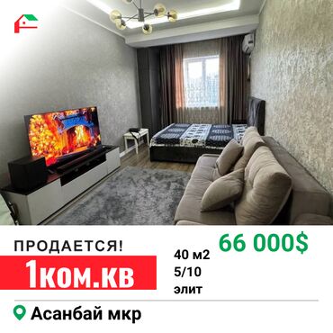 Продажа квартир: 1 комната, 40 м², 5 этаж, Евроремонт