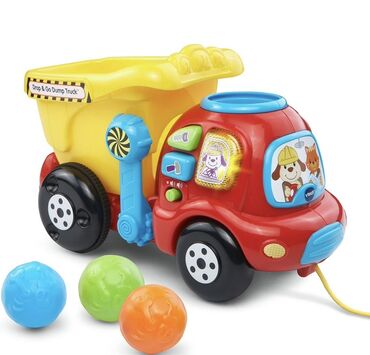 15 işarəli sxem konstruktorlar: VTech brendinin bu qırmızı və sarı rəngli yük maşını oyuncağı