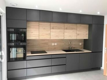 Sifarişlə mətbəx mebeli: Sifarişlə mətbəx dəsti, Özü çəkən petlələr, MDF, Kredit yoxdur, Pulsuz çatdırılma — 7