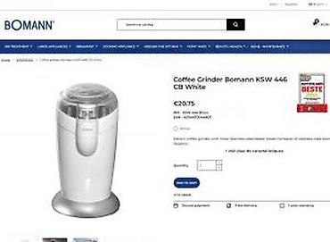 Aparati za kafu: Mlin za kafu BOMANN – električni, kompaktan - Snaga: 120 W - — 13