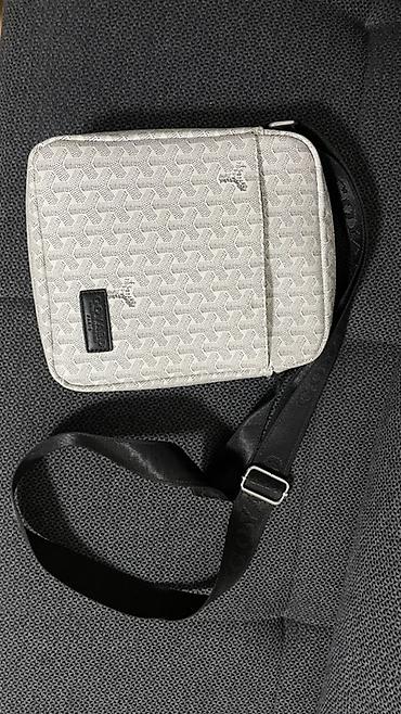 Классические сумки: Сумка через плечо Goyard (серый монограммный принт) - Формат — 3