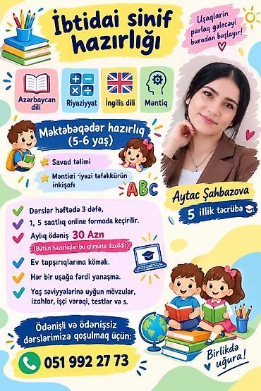 ingilis dili 9 dim: Məktəbəqədər və ibtidai sinif hazırlığı, Azərbaycan dili, Onlayn — 2