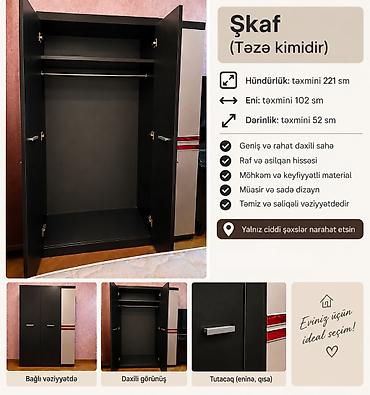 işlənmiş mebeller: İkinəfərlik çarpayı, Dolab, 2 tumba, Türkiyə, İşlənmiş — 5