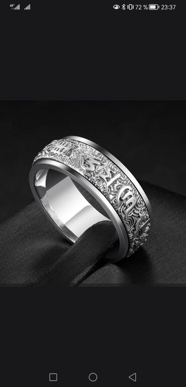 обурчалный кольцо: Классические вращающиеся мужские кольца из серебра s925 пробы. Размер