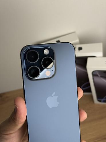 nex 3: IPhone 15 Pro, Б/у, 256 ГБ, Blue Titanium, Зарядное устройство, Защитное стекло, Чехол, 100 % — 3