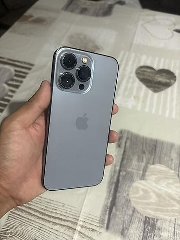 mx 3: IPhone 13 Pro, Б/у, 128 ГБ, Синий, Защитное стекло, Чехол, 75 % — 1