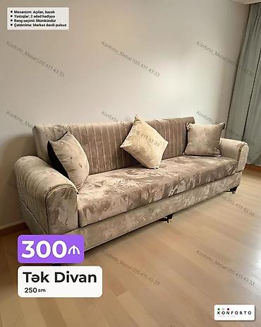 Tək divan – 250 sm - Mexanizm: açılan, bazalı (yataq funksiyalı və lalafo.az -da Tək divan – 250 sm - Mexanizm: açılan, bazalı (yataq funksiyalı və