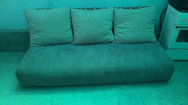 бескаркасный диван кровать: Диван-кровать, цвет - Коричневый, Б/у