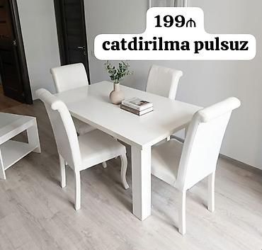 Tecili masa 4 oturacaqla 200 manata satılır.catdirilma pulsuz