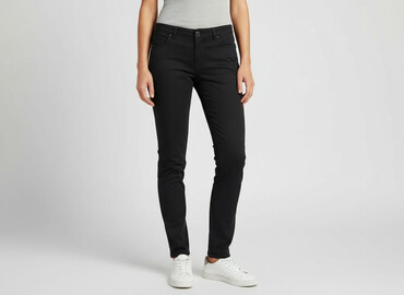 brązowe buty czarne spodnie: Jack & Jones, Material trousers for women, size XS