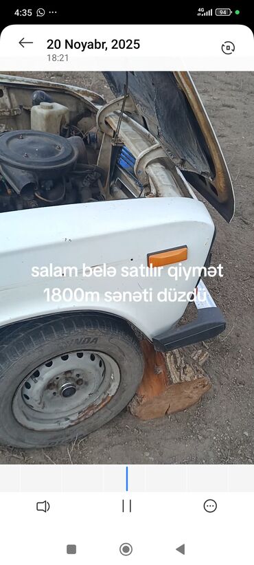 VAZ (LADA): Model: VAZ 2106 (ağ rəng) Kuzov: sedan, 4 qapı Yanacaq: benzin Ötürmə — 11