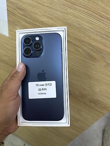redmi note 17 pro max: IPhone 15 Pro Max, 512 ГБ, синий цвет (Titanium Blue). На наклейке — 1