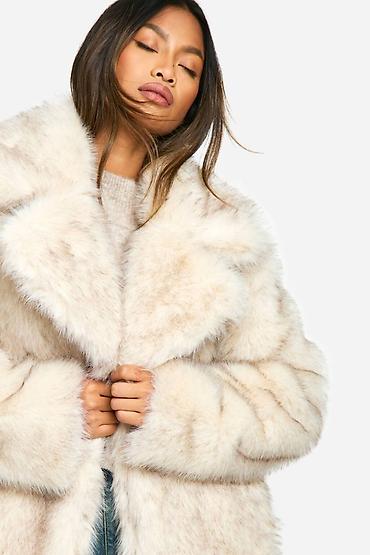 pomeran boo: Kürk, Boohoo, L, rəng - Bej — 2