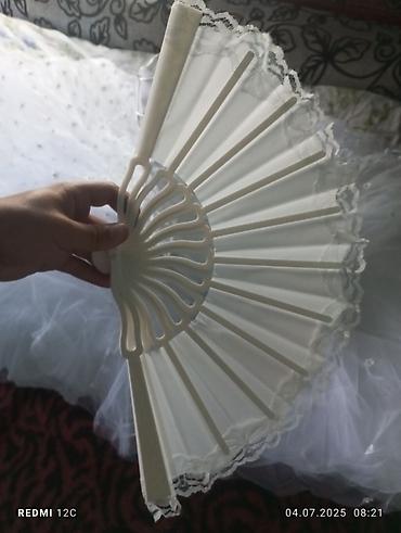 Свадебные платья: Свадебное платье, 3XL, Закрытое, С корсетом, Пышное, Турция, Цветочные элементы, Б/у — 9