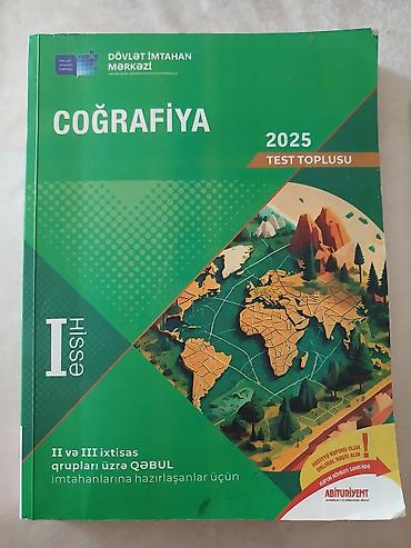 canta satışı: Məhsul: Coğrafiya 2025 – Test Toplusu (I hissə) Xüsusiyyətlər: - — 1