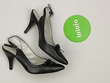 waska stopa: Czarne czółenka damskie typu slingback FOREVER - Rozmiar: 35 — 2