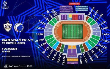 детская футбольная форма: Qarabağ -Kopenhagen oyununa təcili 1 ədəd bilet satılır! Sektor 9 sıra