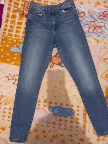 распродажа джинсы: Скинни, H&M, Высокая талия, Стрейч
