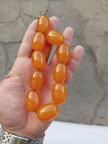 10 ml ətir qabi: Kəhrəba rəngli təsbeh - Material: Parlaq, bərabər tonlu — 3