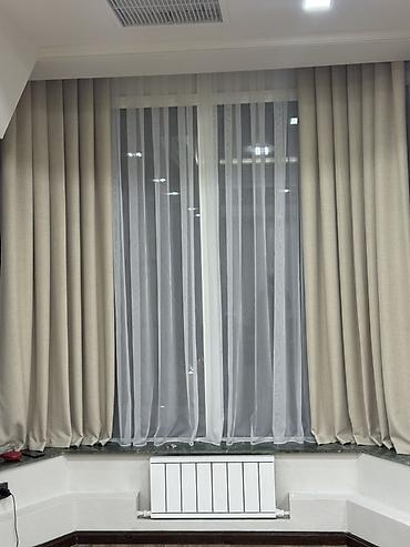 bed sheets: Комплект штор для окна с эркером - Двухслойное оформление: плотные — 3