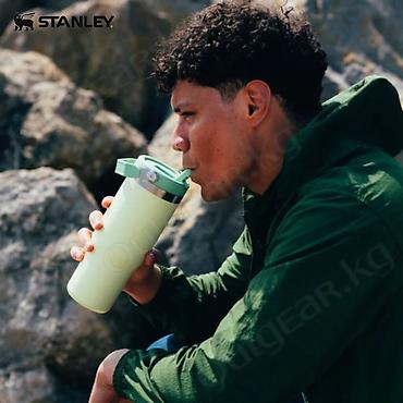 термобутылка: 🟠 Термобутылка STANLEY FLIP STRAW TUMBLER BOTTLE 887 ML 🟠 ⠀ Stanley — 9