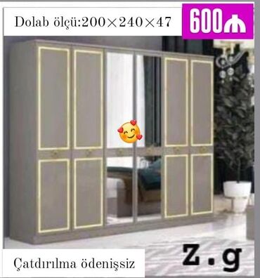 Dolablar: Qarderob, paltar dolabı, Yeni, Düz dolab