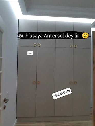 qapi: Yeni, 6 qapı, Güzgülü, Ağ, Açılan, Düz dolab — 2