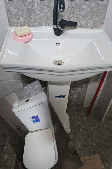 Çanaq üçün kranlar: Sanitar quraşdırma dəsti – hamam/tualet üçün - Brend: Seval (ayaqlı