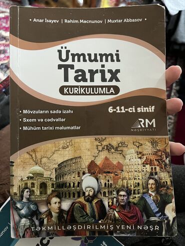 umumi tarix 6 ci sinif metodik vesait: Az tarixi ve ümumi tarix kitabları ikisi biryerdə 10 AZN !!! almağ