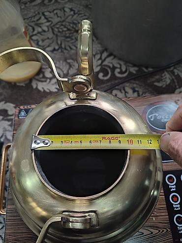 Чайники: Чайник антикварный латунный,дно медный, толщина стенки 2 мм,весь около — 6