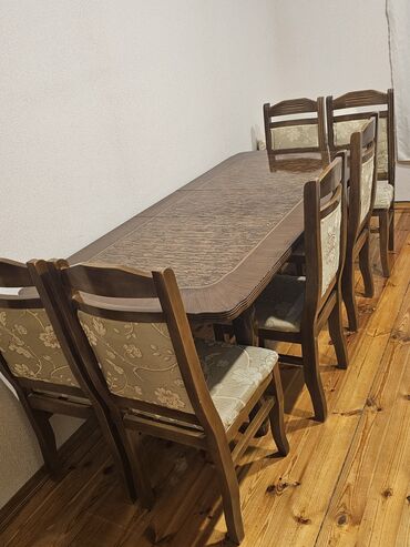 Masa və oturacaq dəstləri: Qonaq otağı üçün, Açılan, Dördbucaq masa, 6 stul -da lalafo.az — 4 Masa və oturacaq dəstləri: Qonaq otağı üçün, Açılan, Dördbucaq masa, 6 stul — 4