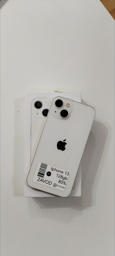 quba telfonlar: IPhone 13, 128 GB, White Titanium, Face ID