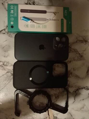 Çaydanlar: Iphone 14 pro ucun orginal kabralar 3 eded bir eded qelem bireded
