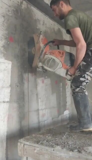 Бетонные работы: Beton kesen Karot Almaz mişar kəsən Beton kesimi almaz mişar kəsim