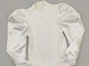 białe bluzki z długim rękawem stradivarius: Blouse, S (EU 36), condition - Very good