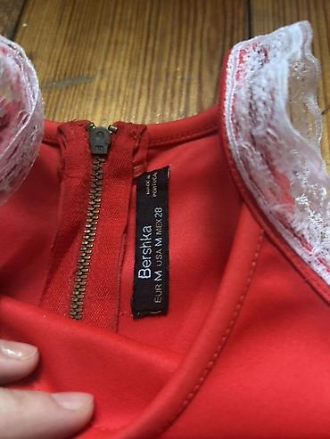 ag etek: Bershka qadın paltarı - Rəng: parlaq qırmızı - Ölçü: M (EUR M, USA M — 3