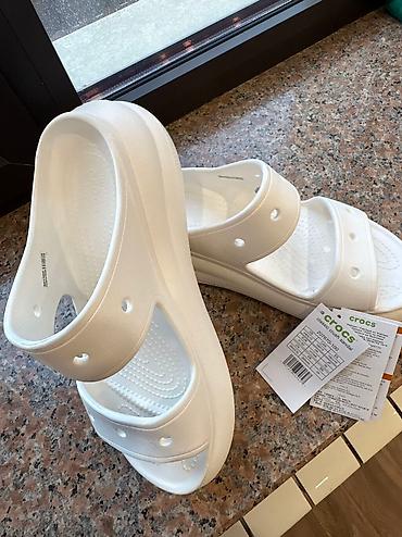 онклауд обувь: Босоножки, 40, Crocs, Новый, цвет - Белый, Платная доставка, Самовывоз — 3