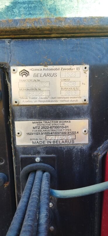 Traktorlar: Belarus 1523 traktor - Rəng: qırmızı, tam kabinli - Güclü ön çəkidə — 10