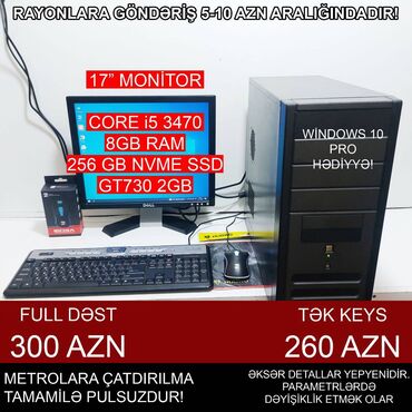 Masaüstü kompüterlər və iş stansiyaları: Oyun üçün Kompüter "Gaming Core i5 3470 GT730 2GB 256GB NVME” ⭐Tək — 3