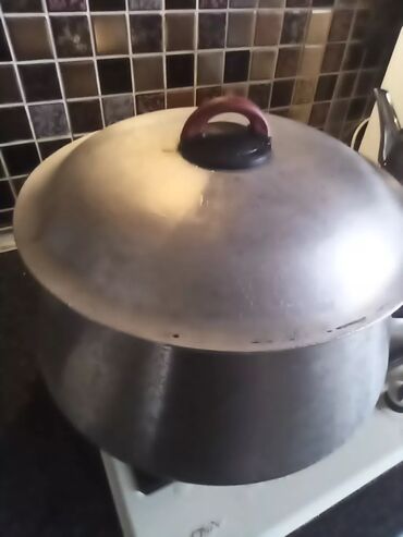 Qazanlar: Qazan, rəng - Gümüşü, Alüminium, 5-dən çox l, 32 sm, Rusiya — 3